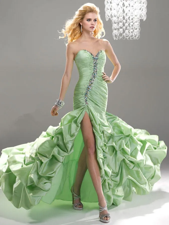 Новое поступление vestido de festa длинное платье из тафты с кристаллами и бисером женское летнее платье сексуальные вечерние платья для выпускного вечера с русалочкой