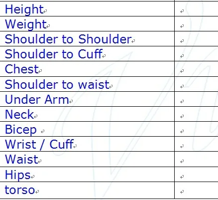 Latin boys size chart