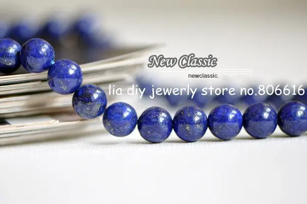 8 мм 96 шт. натуральный Лазурит Свободные бисера Пряди Genstones Jewellery Бусины аксессуар