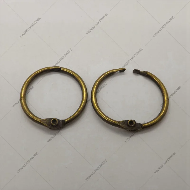 AliExpress Лидер продаж старинные товары Бронзовый Кольцо для бумаги 10 шт./упак. кольцо для календаря подвесное кольцо фото кольцо для скрепления бумаг