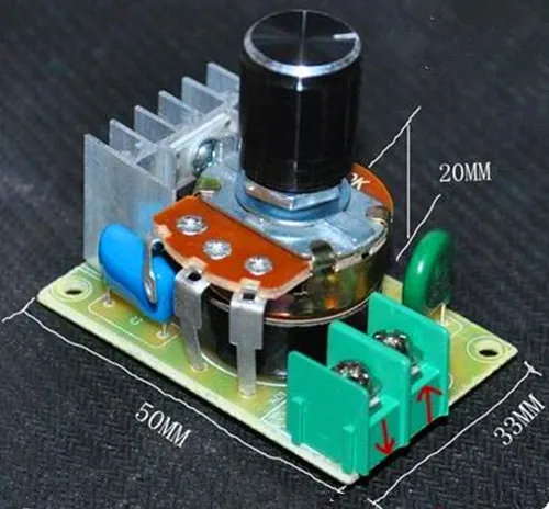 

Free Shipping!! 220V 500W dimmer thermostat regulator governor switch / 500W governor 33 * 50 /Electronic Component