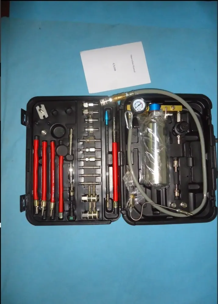 Throttle Gasoline Fuel Injector Cleaning Toolkit with complete adapters