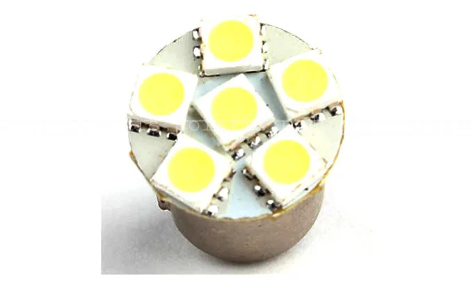 P21W 100X Car 1156 BA15S тормоза кабеля 6 LED SMD 5050 DC 12 В поворотов Белый Резервное копирование обратный Свет Лампы