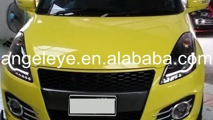 Для Suzuki Для Swift 2011- год светодиодные фары передние света черный корпус SN