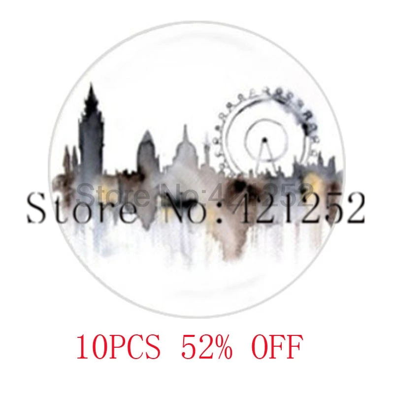 Sherlock окрашенное Лондонское стекло кабошон с фото ожерелье брелок Закладка