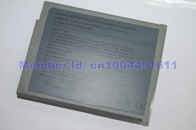 Ноутбук Батарея для Dell 310-5205 310-5206 312-0079 312-0296 451-10117 451-10183 6T473 7T670 J2328 8Y8499T686 BATDW00L F0590A01