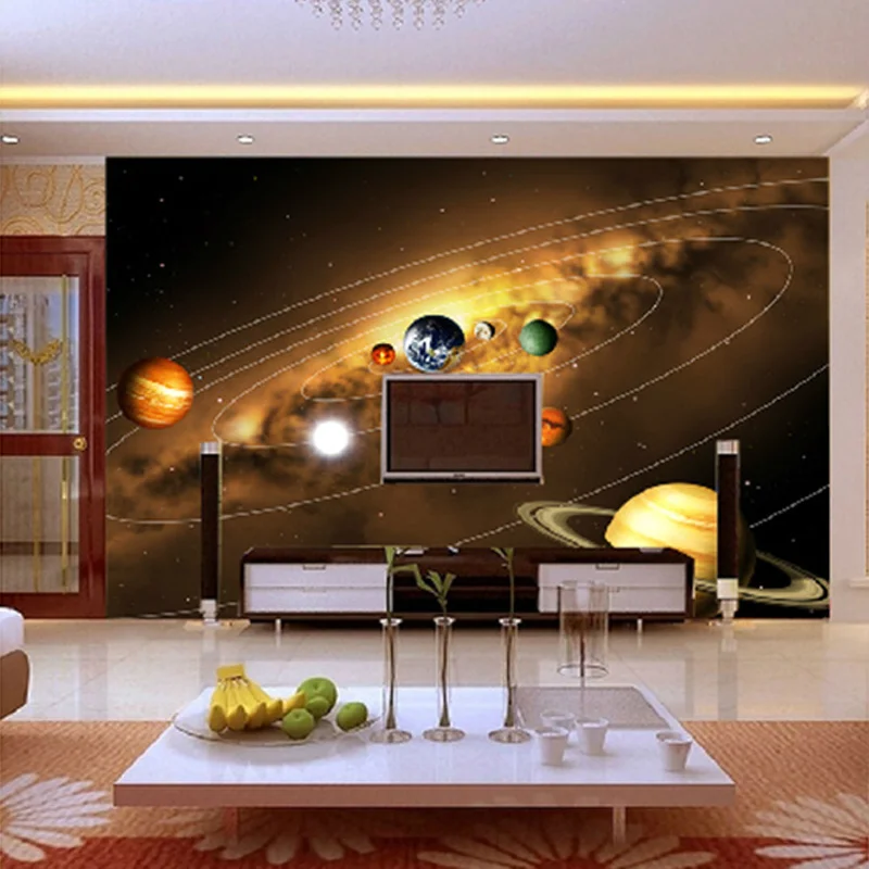 Custom Photo Wall Paper 3D Universe Planet Photography Background Decor Painting Living Room Bedroom Non-woven Mural Wallpaper