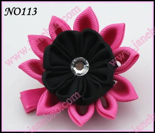 Новые 280 шт. " два слоя Kanzashi цветок заколки моды девушка Bow заколки