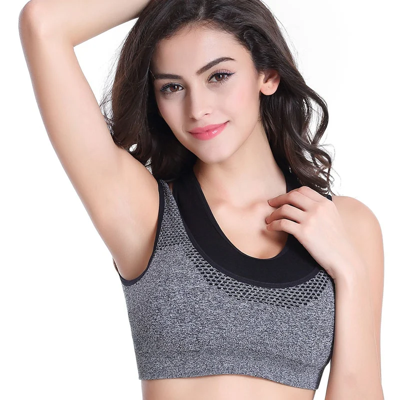 Daily Fitness Tank Stretch High Elastic Leave Two Padded Seamless font b Sports b font font