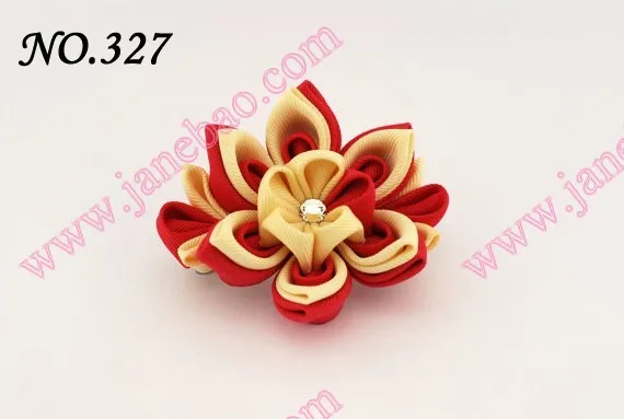 Новые 280 шт. " два слоя Kanzashi цветок заколки моды девушка Bow заколки