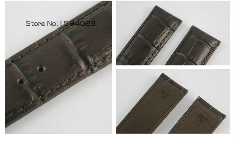 20 мм (Buckle18mm) T097407A T097410A мужской деньги черного или коричневого цвета из натуральной кожаные браслеты для часов на