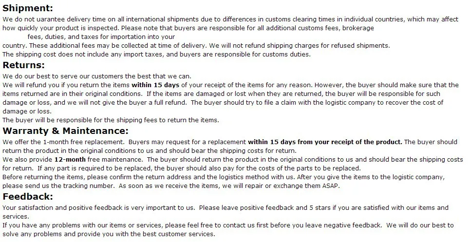 shipping