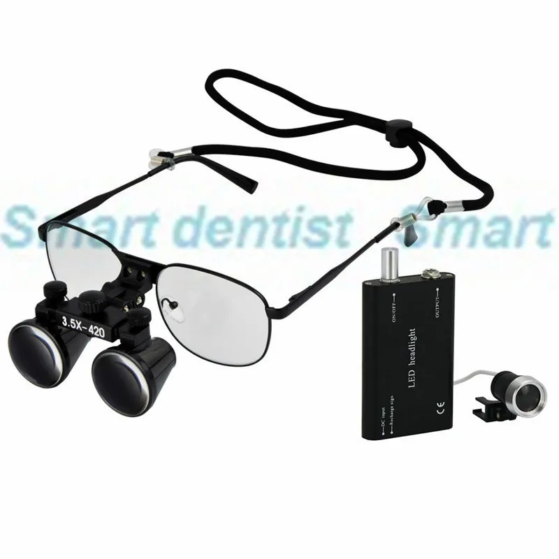 

2016 3.5X magnification replaceable shortsighted glasses metal frame dental surgical loupes dentist operation magnifier