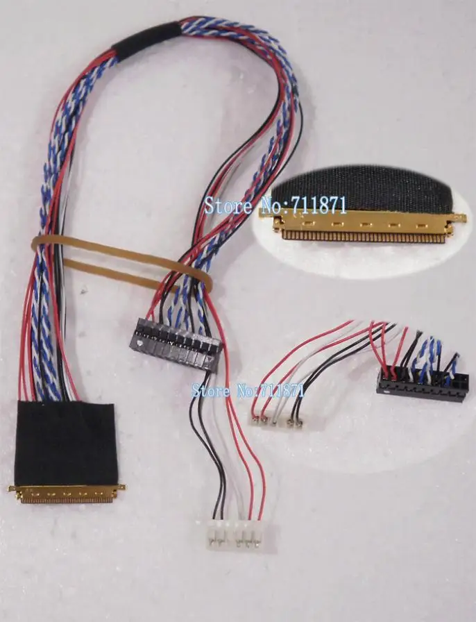 1ch 6 бит I-PEX 20453 20454 20455 40P W Светодиодный экран кабель один шесть 40Pin светодиодный экран линия IPEX светодиодный 0,5 Шаг 40P ЖК-экран кабель