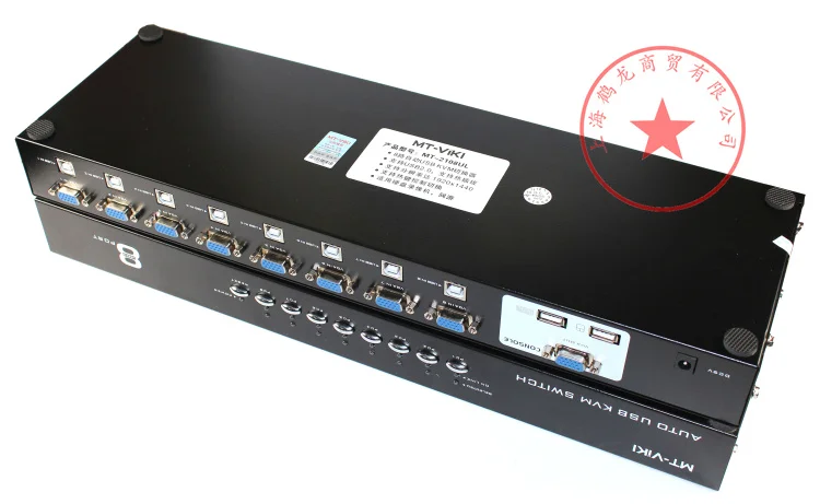 8 портов автоматический USB 2,0 KVM переключатель с синхронным режимом, горячей клавишей или кнопкой мульти-шт VGA контроллер 19' стойка MT-2108UL авто