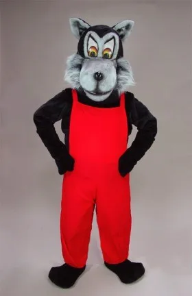 Дикий Animas тема карнавал костюм талисмана Черный волк маскарадный Mascot-костюм кунг-фу панды карнавальный Косплей костюмы SW885