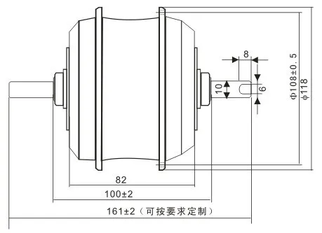 24 V 160 rpm 118 передний v-тормоз мини Бесщеточный Halless DC мотор с левой розеткой CE/EN15194 утвержден