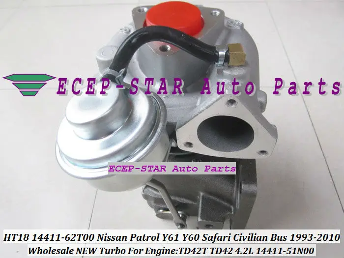 HT18 14411-62T00 14411-51N00 Turbo Fit for NISSAN Patrol Y61 Y60 Safari Civilian bus 4.2L 1993-2010 TD42T TD42 turbocharger