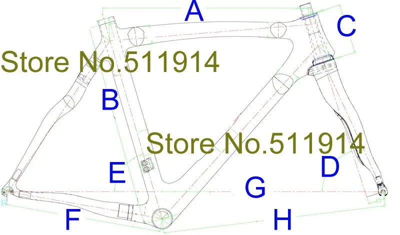 Top FR-308 full carbon 3k glossy road bike bicycle frame ,fork  , seatpost , clamp , headset : 50cm , 54cm , 56cm 1
