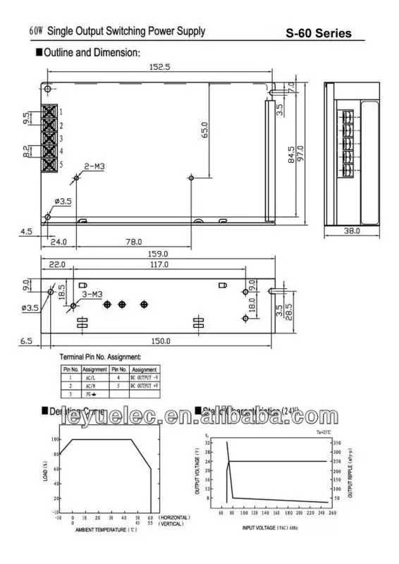 Несколько поставки CE ROHS ac к dc импульсный источник питания 12 v 5a 60 w