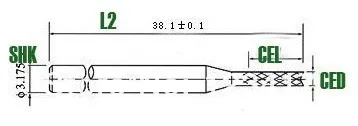5 шт. 3,175 мм* 0,8 мм* 5 мм импорт карбида вольфрама алюминия PCB фрезы ЧПУ фрезы роторные заусенцы инструменты