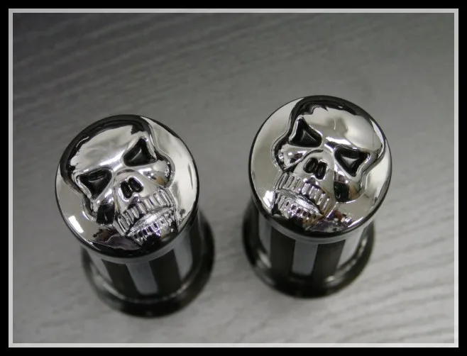 1 "ручка в форме черепа баров рукоятки для Kawasaki Honda Suzuki Yamaha Harley Sportster Dyna Softai Cruiser