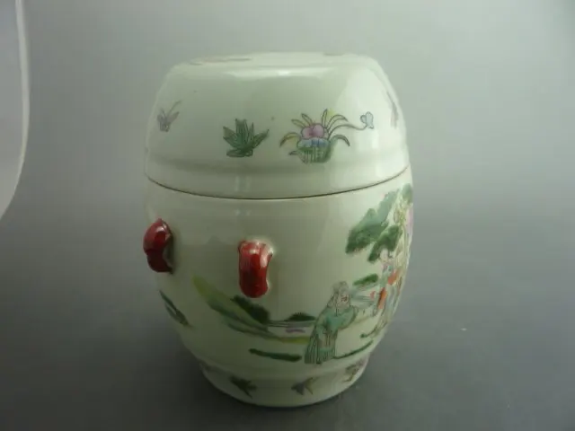 Редкие Уникальный старый китайский famille-роуз фарфоровая Пот/jar, живопись символов, лучшая коллекция и украшения, бесплатная доставка