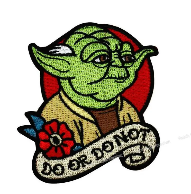 Patch YODA master Jedi Star Wars iron on applique Embroidered Green character Patch YODA master Jedi Star Wars iron on applique Embroidered Green character