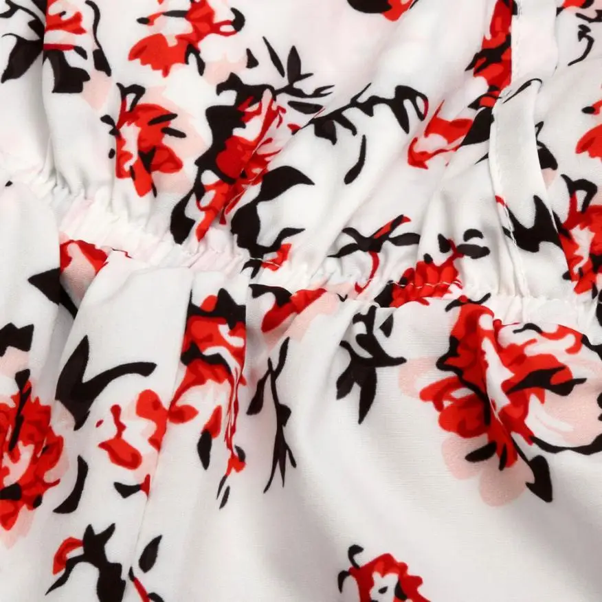 Летний белый комбинезон Roupa для новорожденных и маленьких девочек с цветочным принтом; комбинезон; одежда для сарафана