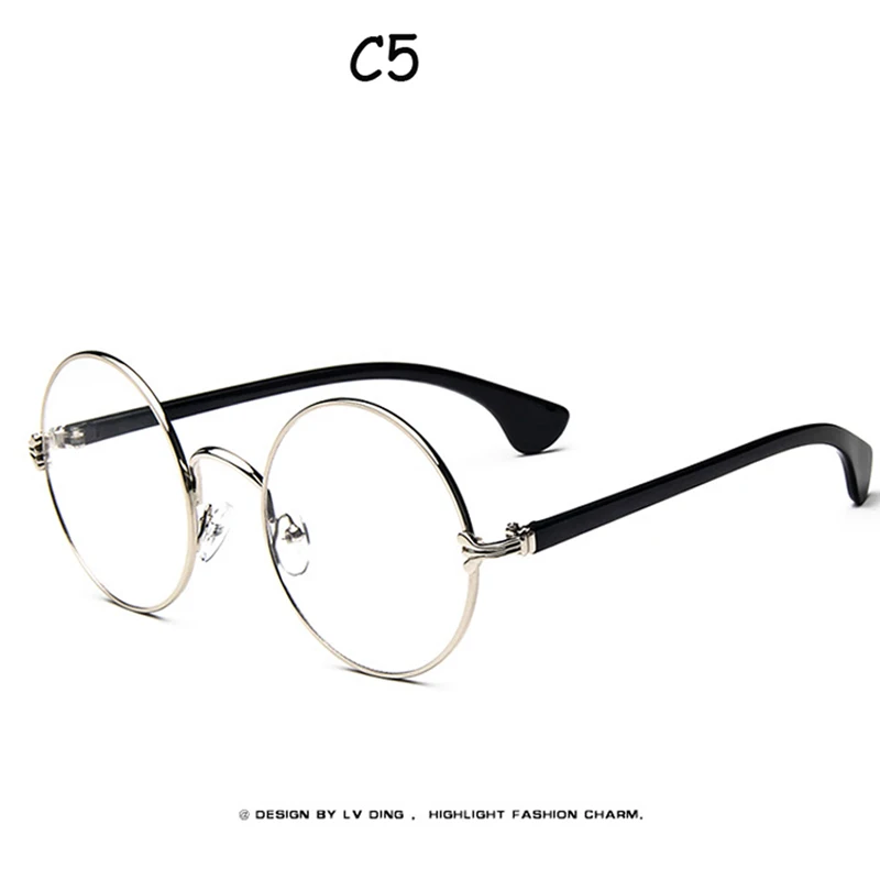 C5 SALUTTO классические Стиль ретро большие круглые очки кадр Для женщин oculos-де-грау Feminino рецепт очки Gafas Mujer - Цвет оправы: C5