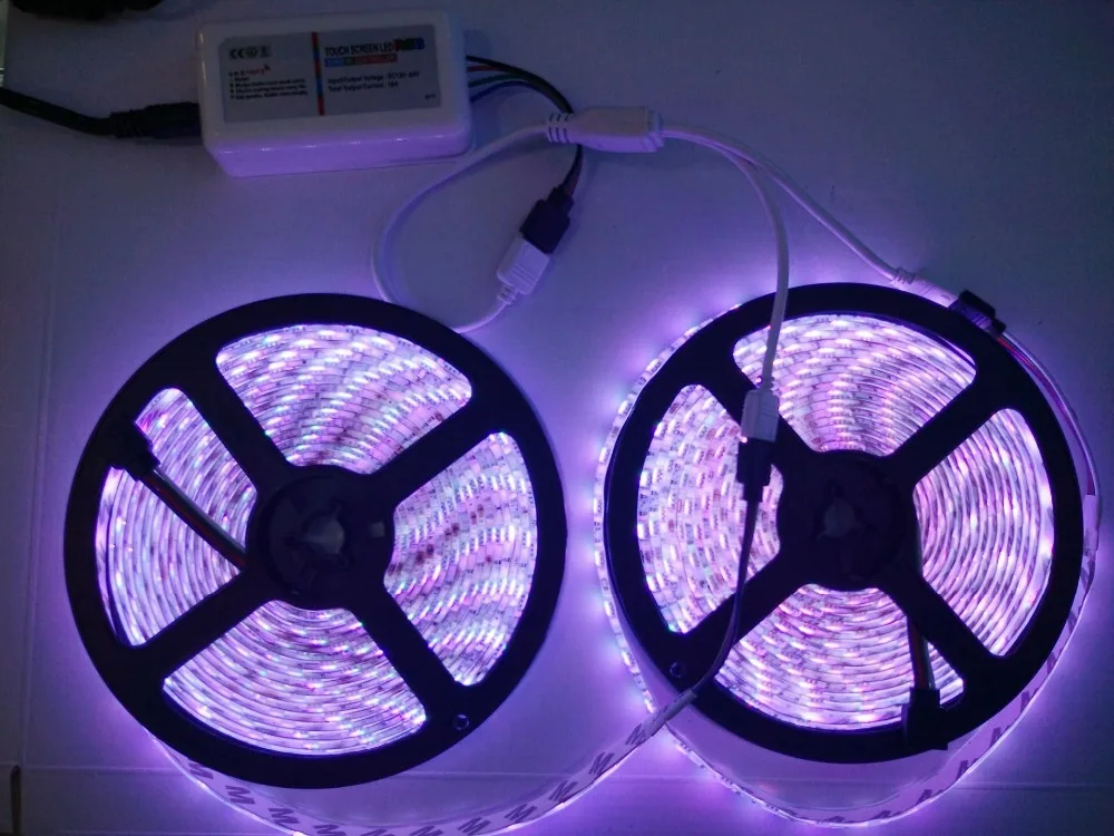 2.4 г RGB LED контроллер+ 5050 RGB 60L/m, 10 м 600L светодиодные полосы водонепроницаемый DC12V гибкие светодиодные бар свет+ 12 В 8A адаптер RGB led комплект