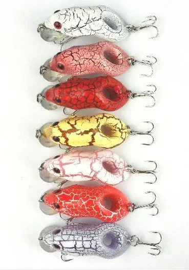 Горячая топ воды 30 шт. поппер кривошипно жесткого пластика baits14.3g / 8 см 4 крючки колебание рыболовные приманки бас рыболовные снасти воблеры рыбалка pesca