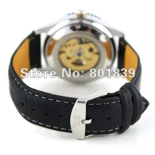 Luxury Mens Wite Dial Automatic / Wind Up Wrist Watch Skeleton Rare Nice Gift Wholesale Price A489