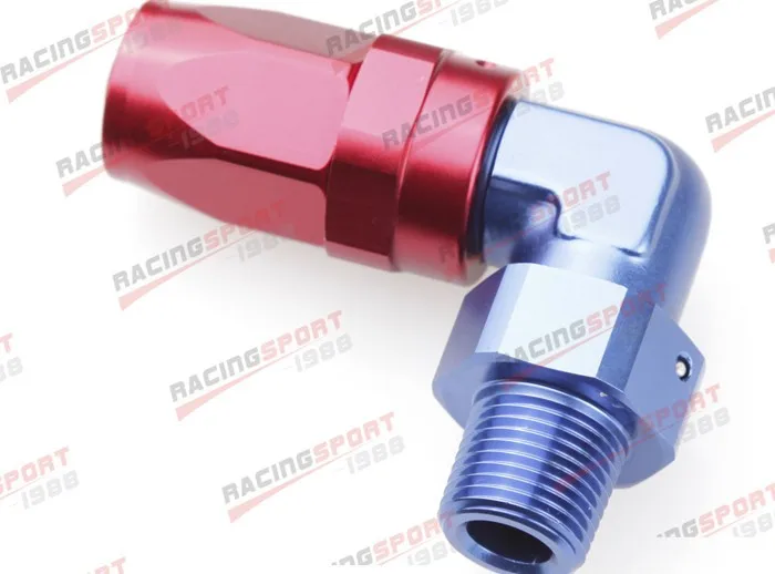 6 AN6 AN-6 3/" NPT 90 градусов вращающийся конец шланга подходящий переходник