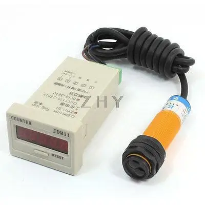 

DC 6-36V PNP 30cm Optoelectronic Sensor Detector Photoswitch E18-B03P1 w Counter