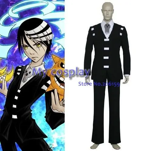 Аниме Soul Eater Косплэй одежда-Soul Eater Косплэй Смерть Малыш Для Мужчин's Детский костюм для вечеринок для Хэллоуина Бесплатная доставка