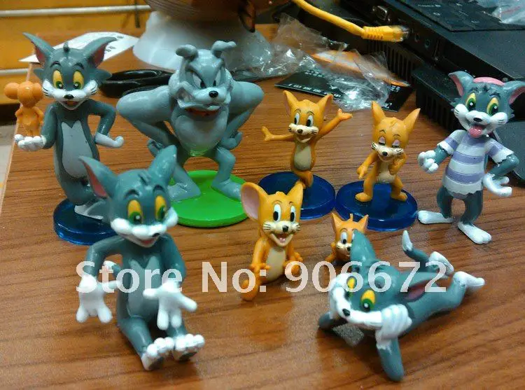 Tom and Jerry figure whole saler  7cm set of 8 PVC anime figure toy