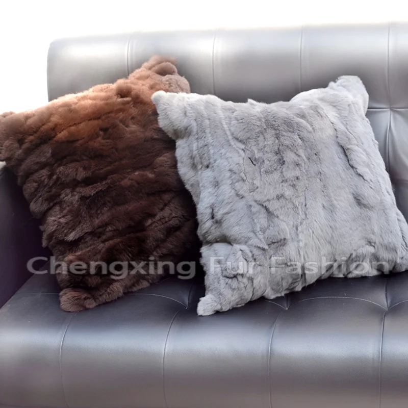 

Free Shipping CX-D-27 40x40cm China Factory Home Sofa Rex Rabbit Fur Cushion Cover