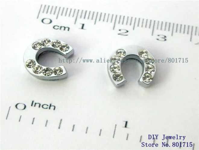 50 шт. 8 мм страз houshoe Slide Charms Fit 8 мм ошейник ремень для питомца и напульсники