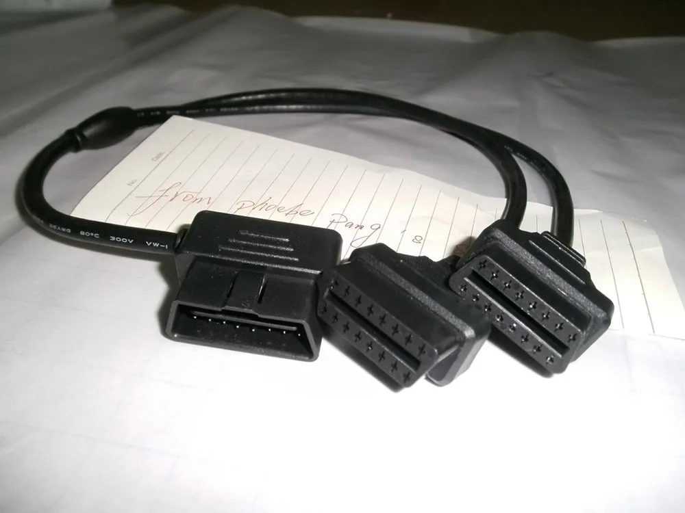 Высокое качество авто диагностические кабели и разъемы OBD2 разветвитель кабеля 50 см