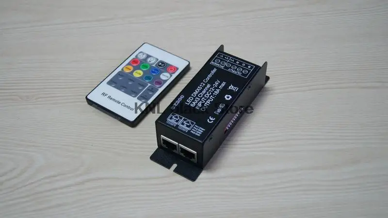 RGB Led DMX512 декодер с 20key RF пульт дистанционного управления, DC12-24V 6A* 3 канала
