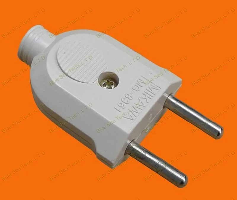 10 шт. белый AC 250 V 10A/16, EN, EU, Круглый 2 Pin 4,0 мм разъем шнура питания, Электрический штекер, съемный штекер бесплатная доставка