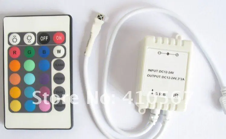 12 В 24 клавиши ИК пульт дистанционного управления для SMD 3528 5050 RGB LED SMD полосы света Бесплатная доставка