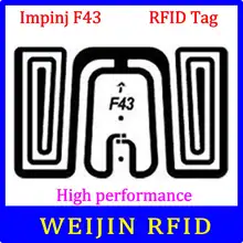 UHF RFID Impinj F43 сухая инкрустация 915 МГц, 900 МГц, 868 МГц 860-960 МГц EPCC1G2 ISO18000-6C смарт-карты пассивный RFID метки