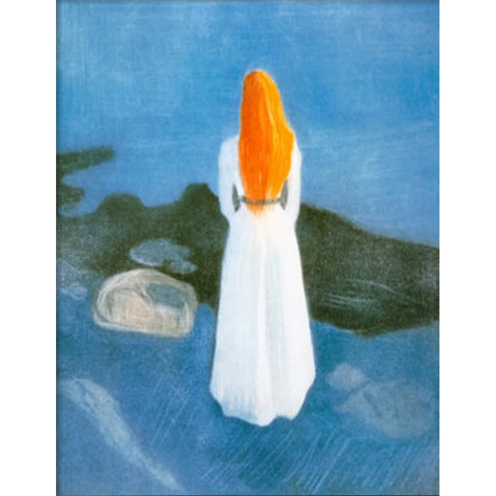 Молодой девушка на джетти Edvard Munch ручная роспись маслом картины на холсте стены Искусство для декора гостиной