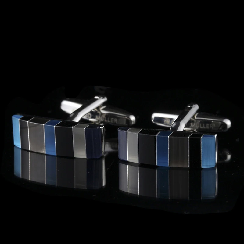 OMENG Cufflink jewelry High Quality shell Gem fashion men's cufflinks