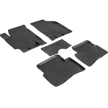 

For Kia Rio 2005-2010 rubber floor mats into saloon 5 pcs/set Seintex 82207