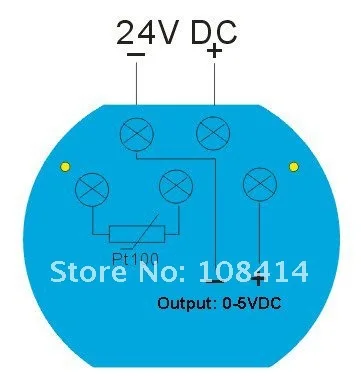 24 V DC Мощность PT100 датчик температуры 0-5 V