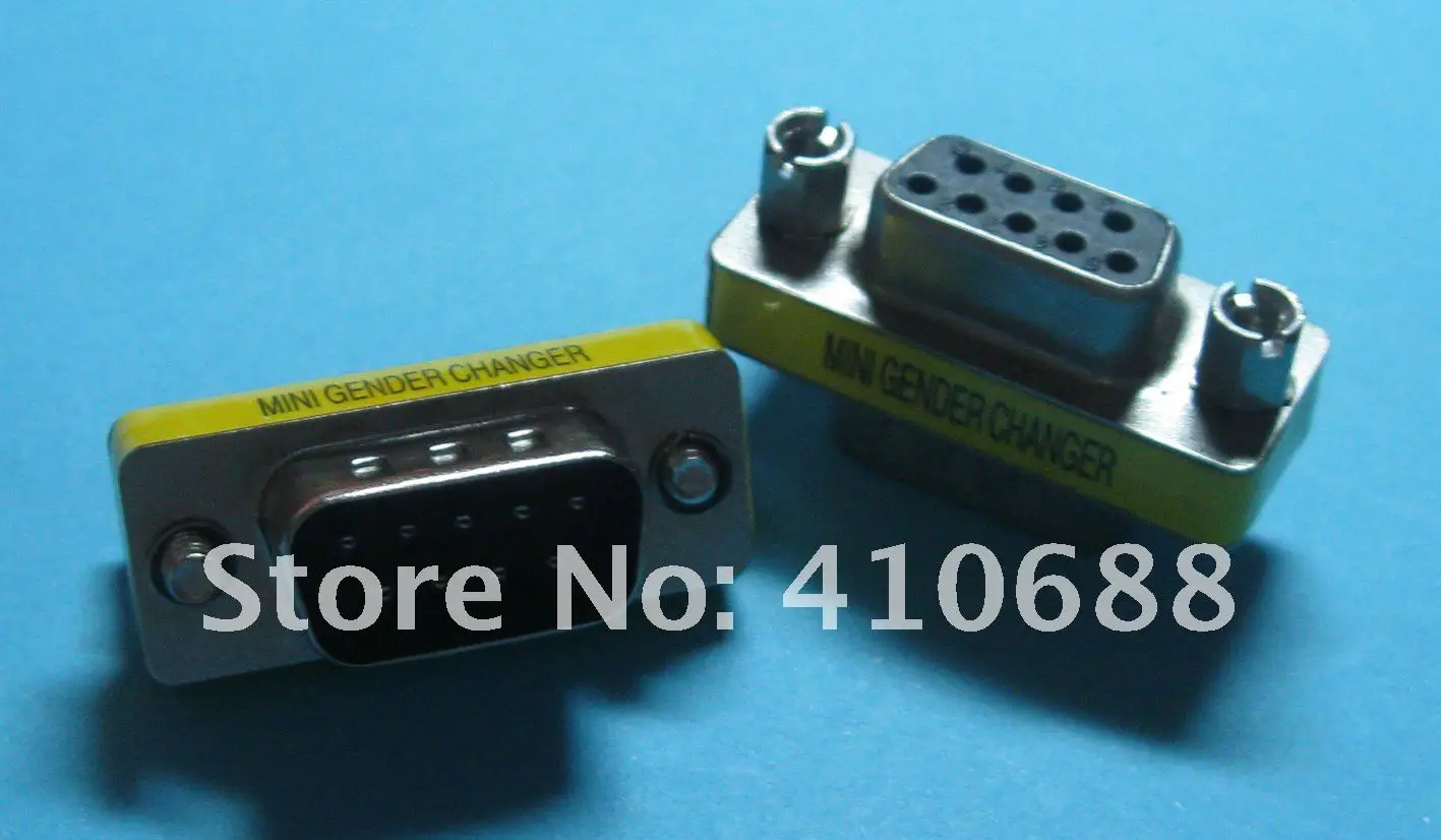 6 Pcs D-Sub 9 pin Male to Female Connector 3.1x1.7x1.2mm