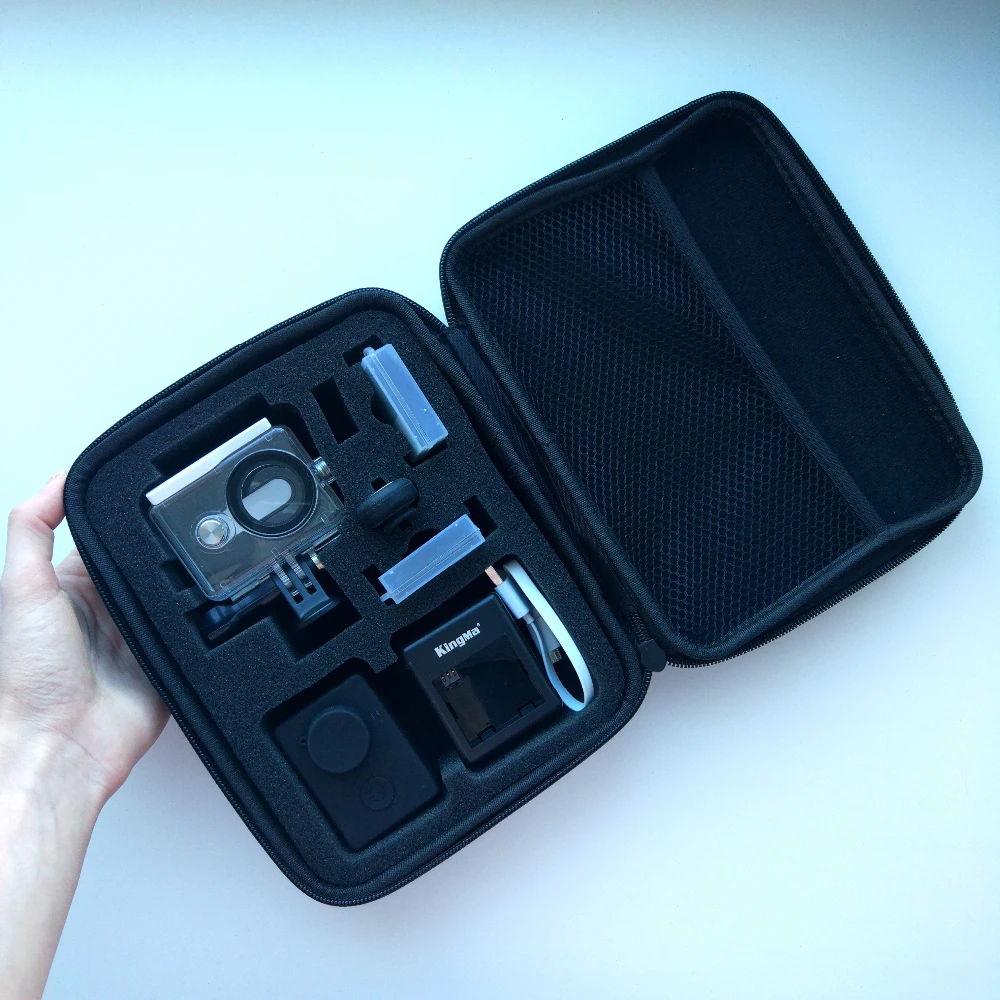 Middle Size Collection Box Case Bag Ride Storage Bag For Xiao Mi Yi Gopro Hero 4 Sj4000 Action Camera/Video Bags Accessories